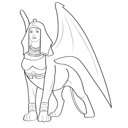 Sphinx 8 Free Coloring Page for Kids
