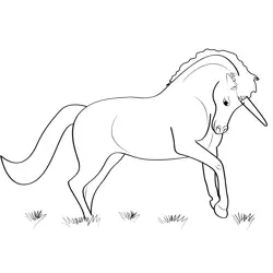 Beautiful Unicorn 1 Free Coloring Page for Kids