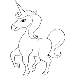 Cute Unicorns Free Coloring Page for Kids