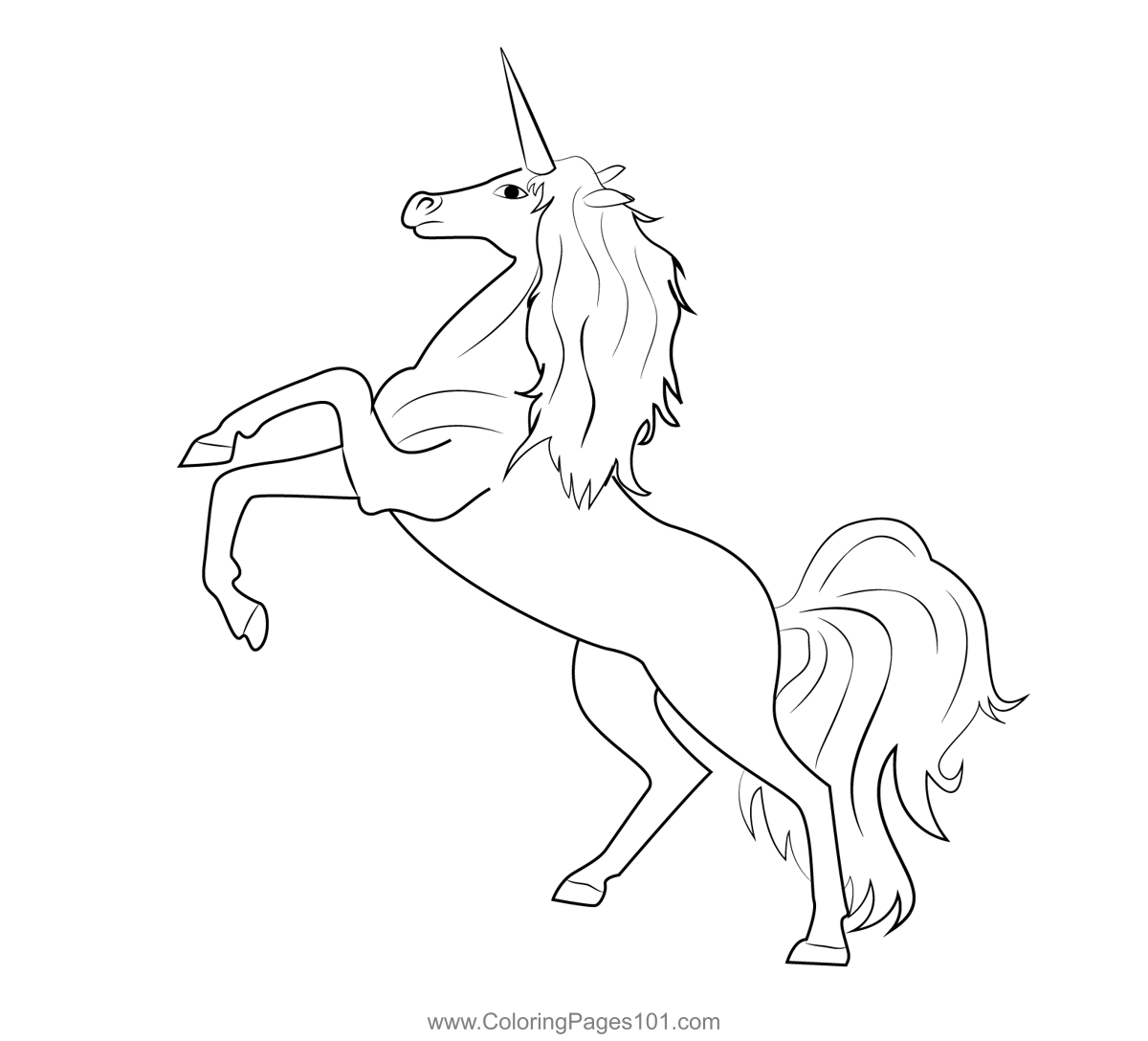 Magical Unicorn Coloring Page for Kids - Free Unicorns Printable