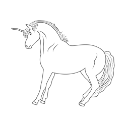 Pearl Unicorn Free Coloring Page for Kids