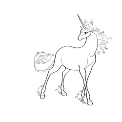 The Last Unicorn Free Coloring Page for Kids