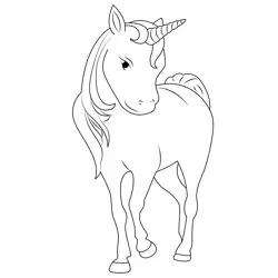 Unicorn 11 Free Coloring Page for Kids