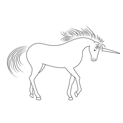 Unicorn 12 Free Coloring Page for Kids