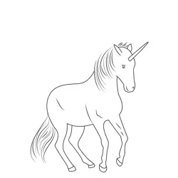 Unicorn 13 Free Coloring Page for Kids
