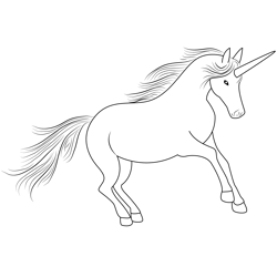 Unicorn 15 Free Coloring Page for Kids