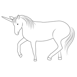 Unicorn 16 Free Coloring Page for Kids