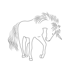 Unicorn 18 Free Coloring Page for Kids