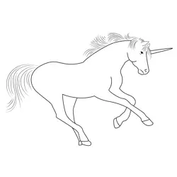 Unicorn 19 Free Coloring Page for Kids