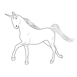 Unicorn 2 Free Coloring Page for Kids
