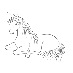 Unicorn 20 Free Coloring Page for Kids