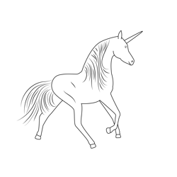 Unicorn 21 Free Coloring Page for Kids