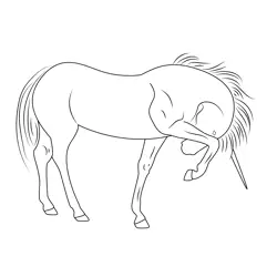 Unicorn 23 Free Coloring Page for Kids