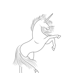 Unicorn 24 Free Coloring Page for Kids