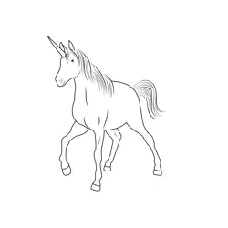 Unicorn 25 Free Coloring Page for Kids