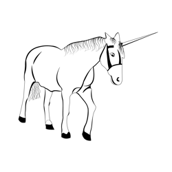 Unicorn 3 Free Coloring Page for Kids