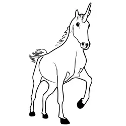 Unicorn 32 Free Coloring Page for Kids