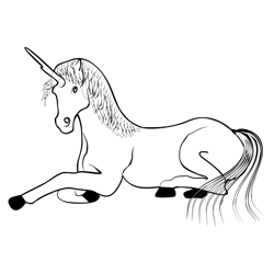 Unicorn 34 Free Coloring Page for Kids