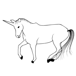 Unicorn 35 Free Coloring Page for Kids