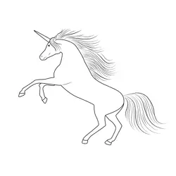 Unicorn 37 Free Coloring Page for Kids