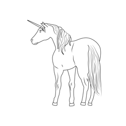 Unicorn 38 Free Coloring Page for Kids