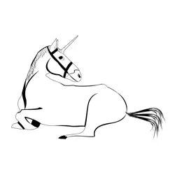 Unicorn 4 Free Coloring Page for Kids