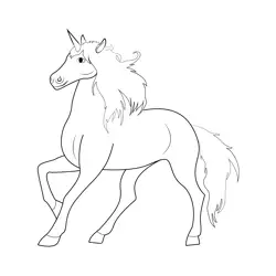 Unicorn 40 Free Coloring Page for Kids