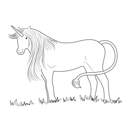 Unicorn 41 Free Coloring Page for Kids
