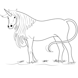 Unicorn 42 Free Coloring Page for Kids