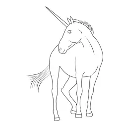 Unicorn 8 Free Coloring Page for Kids