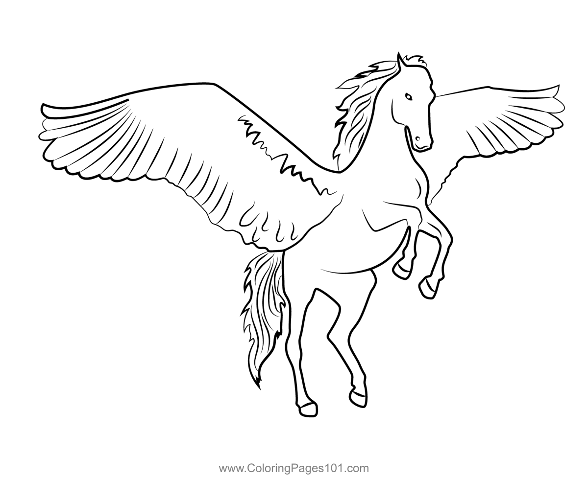 Coloring Pages Of Flying Unicorns