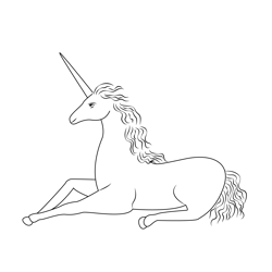 Unicorn Free Coloring Page for Kids