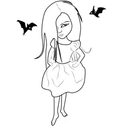 Vampire 1 Free Coloring Page for Kids