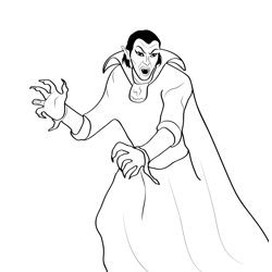 Vampire 6 Coloring Page for Kids - Free Vampires Printable Coloring