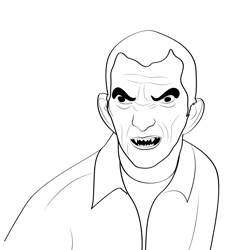 Vampire 15 Free Coloring Page for Kids