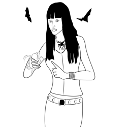 Vampire 16 Free Coloring Page for Kids
