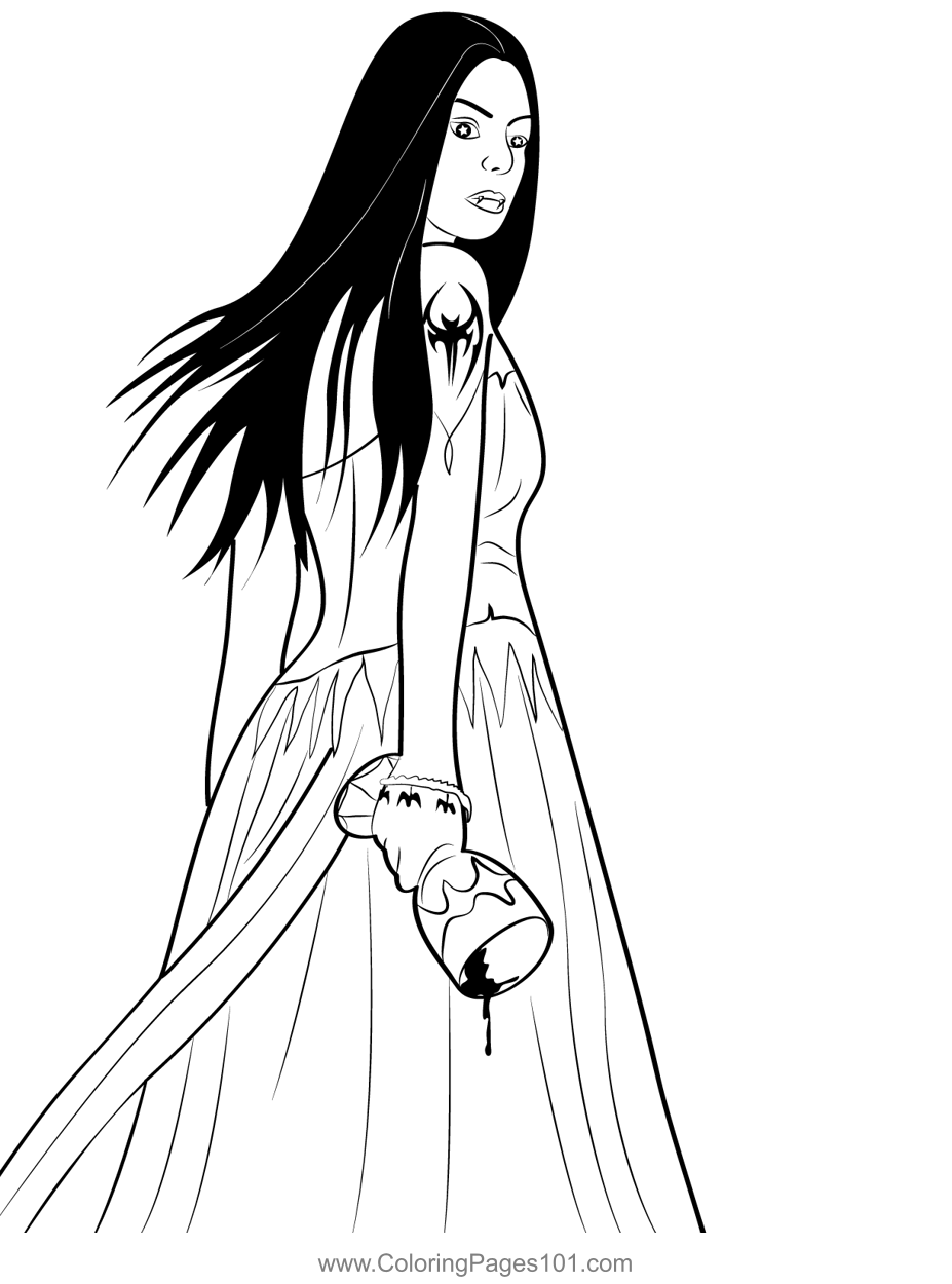 Vampire Anime Coloring Pages