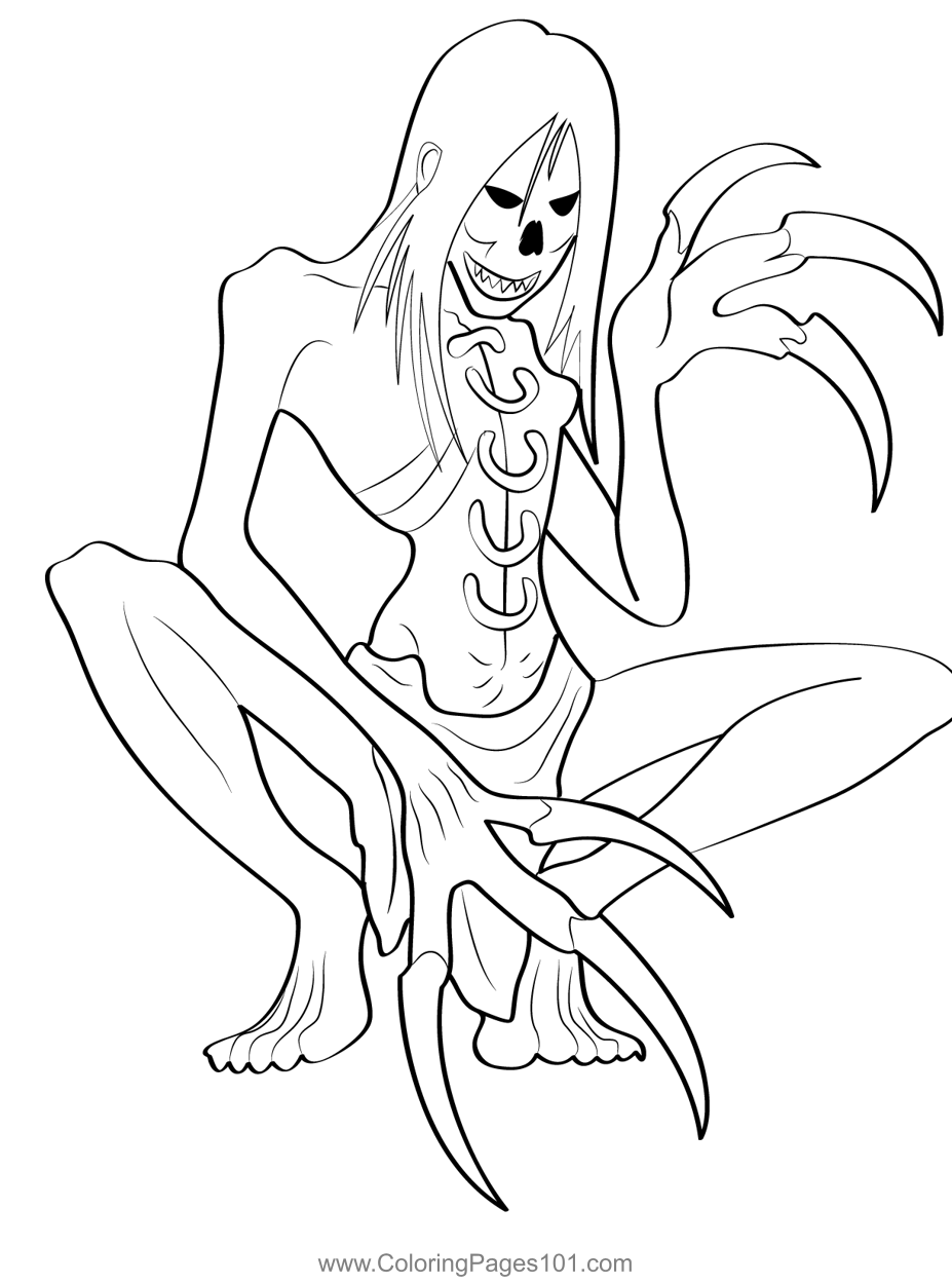 Wendigo 1 Coloring Page for Kids - Free Wendigos Printable Coloring