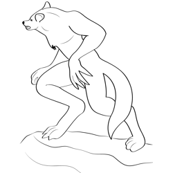 Werewolf11 Free Coloring Page for Kids