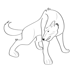 Werewolf2 Free Coloring Page for Kids