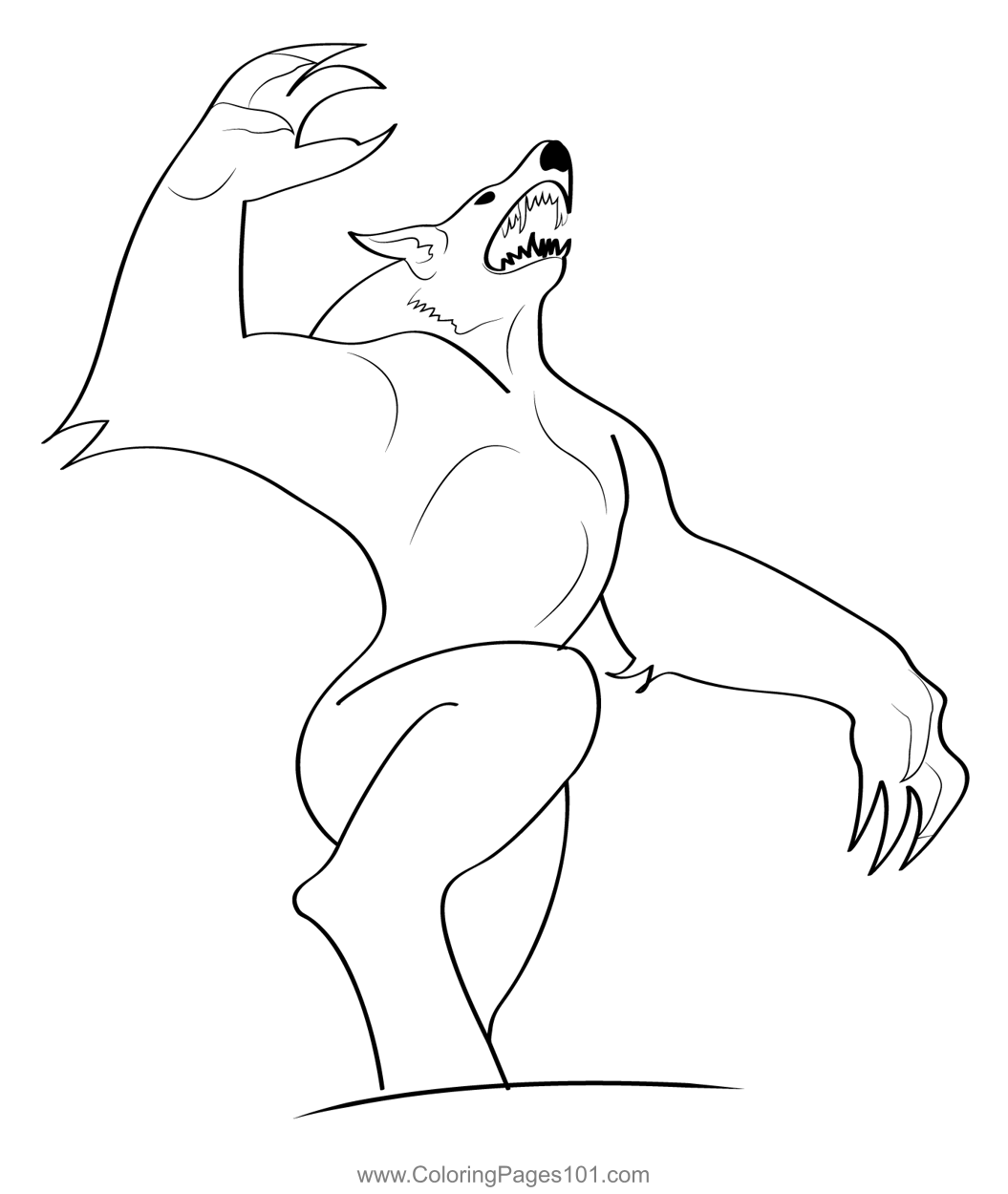 Werewolf3 Coloring Page for Kids - Werewolf3 