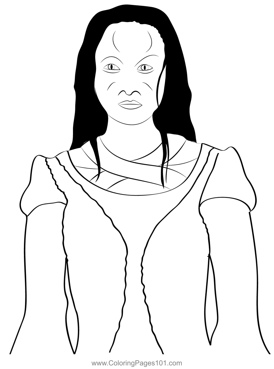Wraith Female Coloring Page for Kids - Free Wraiths Printable Coloring