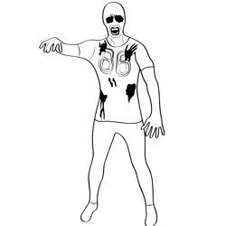 Zombie 4 Free Coloring Page for Kids