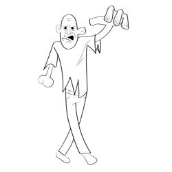 Zombie 7 Free Coloring Page for Kids