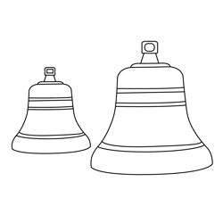 Antique Bells Free Coloring Page for Kids