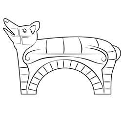 Antique Bench Design Free Coloring Page for Kids