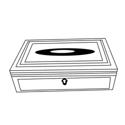Antique Box Free Coloring Page for Kids