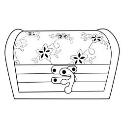 Antique Casket Box Free Coloring Page for Kids