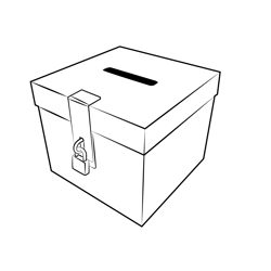 Ballot Box Free Coloring Page for Kids