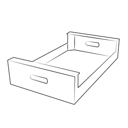 Bed From Cardboard Free Coloring Page for Kids